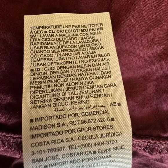 Old Navy Dress  Defined  Waist Chiffon Ruffle Midi Red Orange Floral LP #2208 - Picture 14 of 16